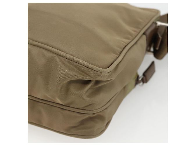 PRADA Schultertasche Nylon Khaki Silber Authentisch ARZ817 - Ansicht 12