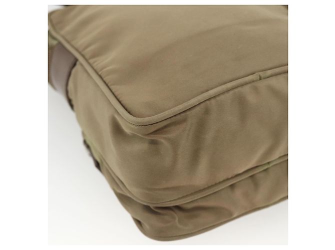 PRADA Schultertasche Nylon Khaki Silber Authentisch ARZ817 - Ansicht 13
