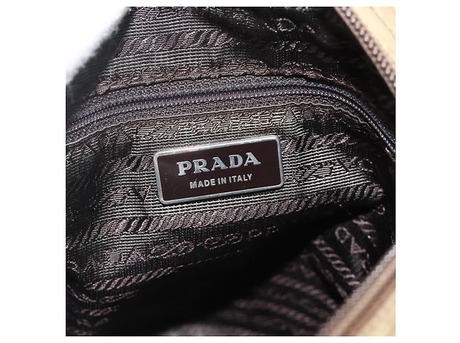 PRADA Schultertasche Nylon Khaki Silber Authentisch ARZ817 - Ansicht 16