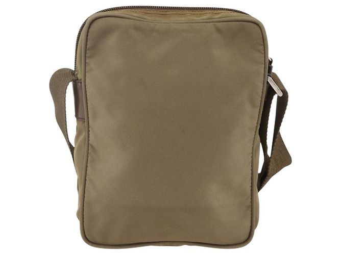 PRADA Schultertasche Nylon Khaki Silber Authentisch ARZ817 - Ansicht 3