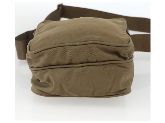 PRADA Schultertasche Nylon Khaki Silber Authentisch ARZ817 - Ansicht 9