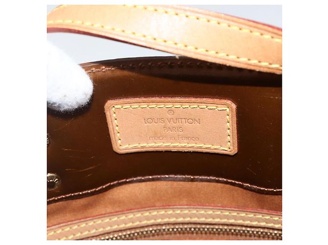 LOUIS VUITTON Borsa a Mano Monogram Vernis Reade MM Bronzo M91143 LV Auth YKZ889 - vista 10