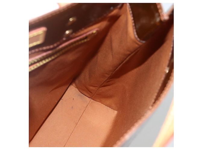 LOUIS VUITTON Borsa a Mano Monogram Vernis Reade MM Bronzo M91143 LV Auth YKZ889 - vista 17