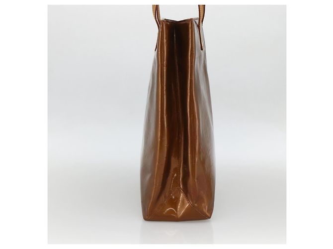 LOUIS VUITTON Borsa a Mano Monogram Vernis Reade MM Bronzo M91143 LV Auth YKZ889 - vista 4