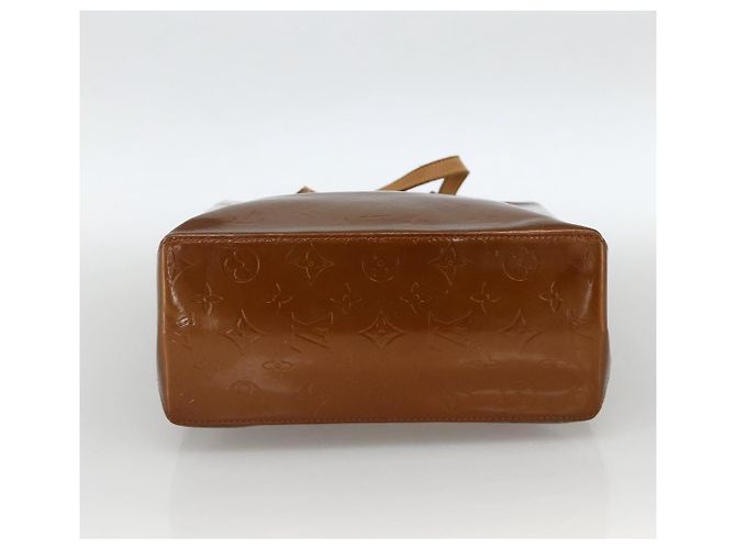 LOUIS VUITTON Borsa a Mano Monogram Vernis Reade MM Bronzo M91143 LV Auth YKZ889 - vista 5