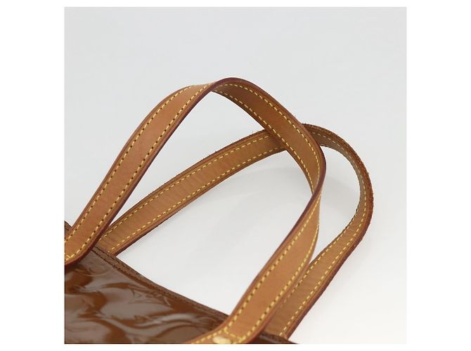 LOUIS VUITTON Borsa a Mano Monogram Vernis Reade MM Bronzo M91143 LV Auth YKZ889 - vista 8