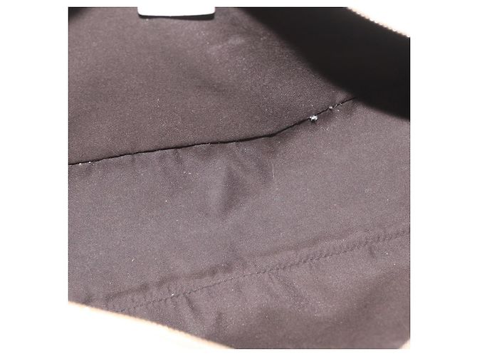 Borsa a mano Horsebit in pelle bianca e oro GUCCI 145770 Auth bs34368 Bianco D'oro - vista 17