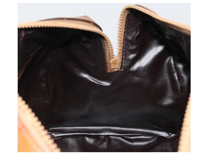 Céline Borsa Boston in tela Macadam CELINE PVC Beige Oro Auth INZ011 D'oro - vista 19