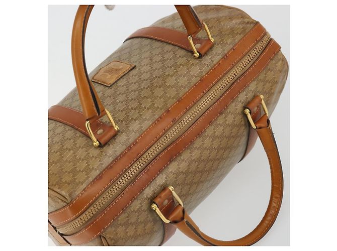 Céline Borsa Boston in tela Macadam CELINE PVC Beige Oro Auth INZ011 D'oro - vista 6