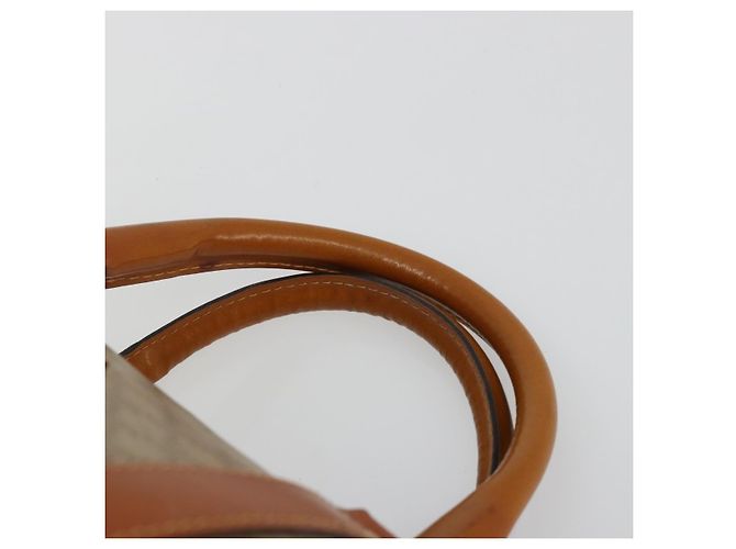 Céline Borsa Boston in tela Macadam CELINE PVC Beige Oro Auth INZ011 D'oro - vista 8