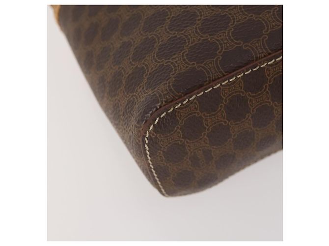 Céline Pochette in tela Macadam CELINE in pelle PVC 2 pezzi marrone Auth 166796 - vista 15