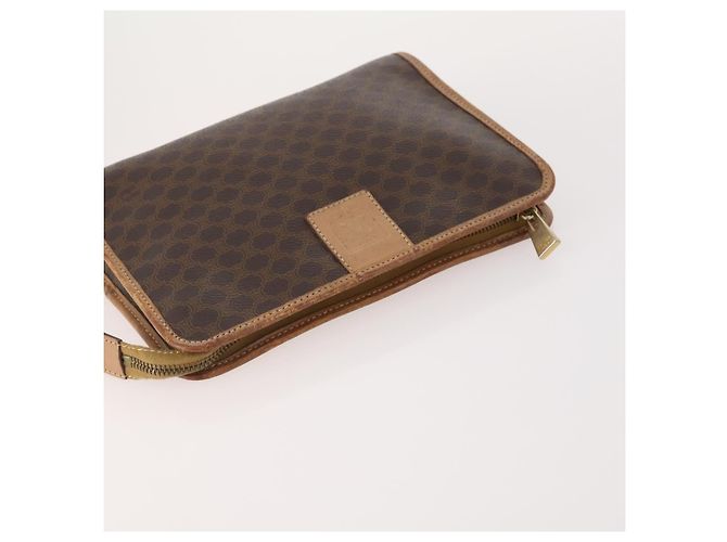 Céline Pochette in tela Macadam CELINE in pelle PVC 2 pezzi marrone Auth 166796 - vista 5
