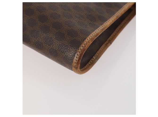 Céline Pochette in tela Macadam CELINE in pelle PVC 2 pezzi marrone Auth 166796 - vista 7