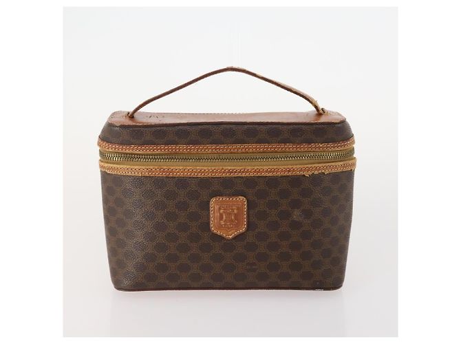 Céline Pochette in tela Macadam CELINE in pelle PVC 2 pezzi marrone Auth 166796 - vista 9