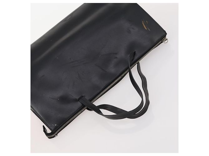 Pequin Fendi Chloe Borsa a Mano in Tela Pecan in Pelle 4 Pezzi Nero Marrone Auth BSZ448 - vista 11
