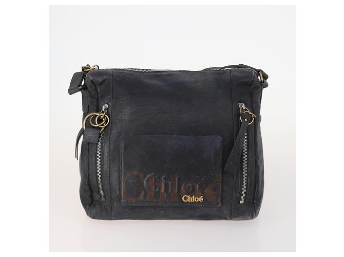 Pequin Fendi Chloe Borsa a Mano in Tela Pecan in Pelle 4 Pezzi Nero Marrone Auth BSZ448 - vista 2