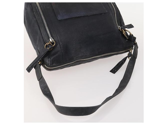 Pequin Fendi Chloe Borsa a Mano in Tela Pecan in Pelle 4 Pezzi Nero Marrone Auth BSZ448 - vista 5