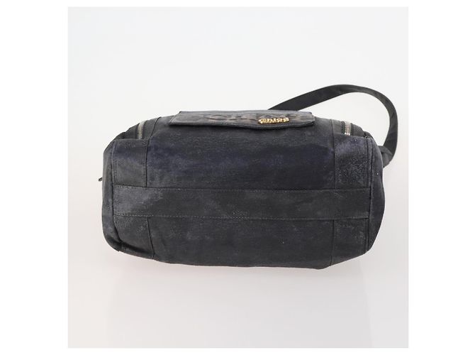 Pequin Fendi Chloe Borsa a Mano in Tela Pecan in Pelle 4 Pezzi Nero Marrone Auth BSZ448 - vista 6