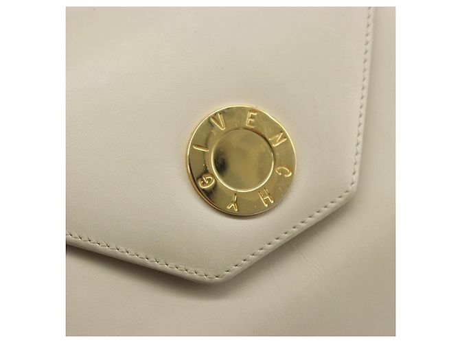 Borsa a mano GIVENCHY in pelle beige dorata Auth YKZ357 D'oro - vista 14