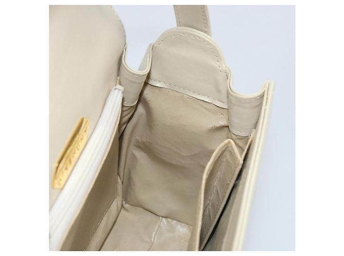 Borsa a mano GIVENCHY in pelle beige dorata Auth YKZ357 D'oro - vista 19
