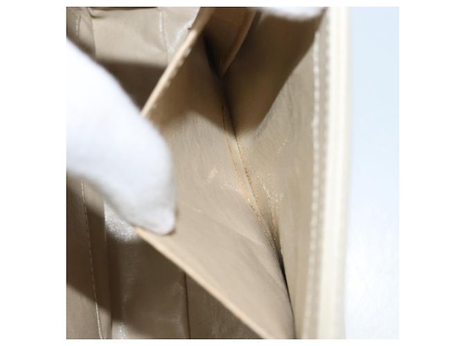 Borsa a mano GIVENCHY in pelle beige dorata Auth YKZ357 D'oro - vista 23