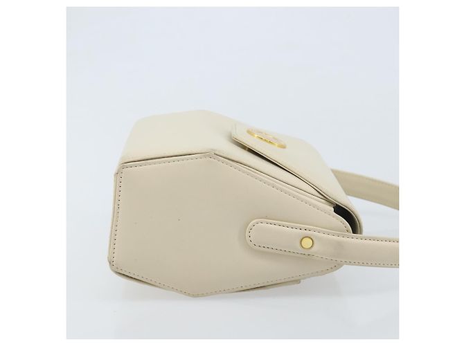 Borsa a mano GIVENCHY in pelle beige dorata Auth YKZ357 D'oro - vista 4