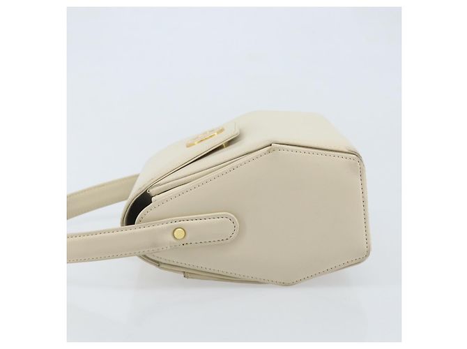 Borsa a mano GIVENCHY in pelle beige dorata Auth YKZ357 D'oro - vista 5