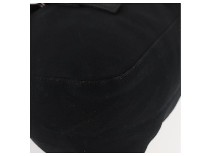 Borsa a mano FENDI Mamma Baguette in nylon nero argento Auth YKZ1005 - vista 10