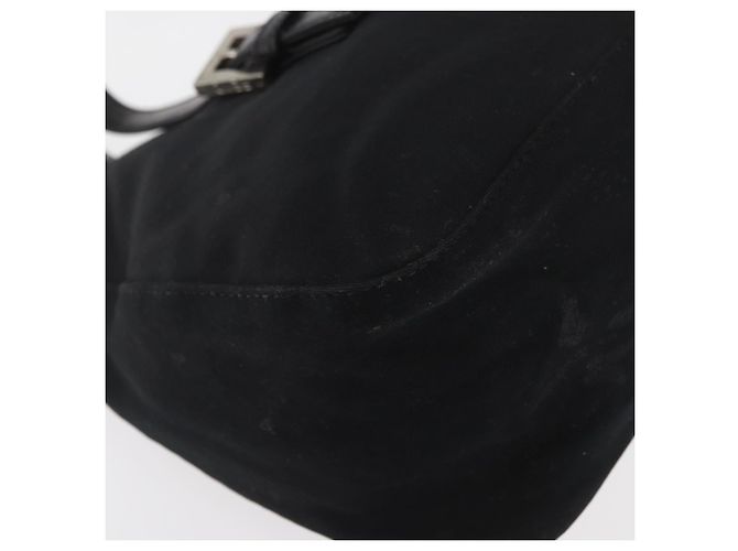 Borsa a mano FENDI Mamma Baguette in nylon nero argento Auth YKZ1005 - vista 12