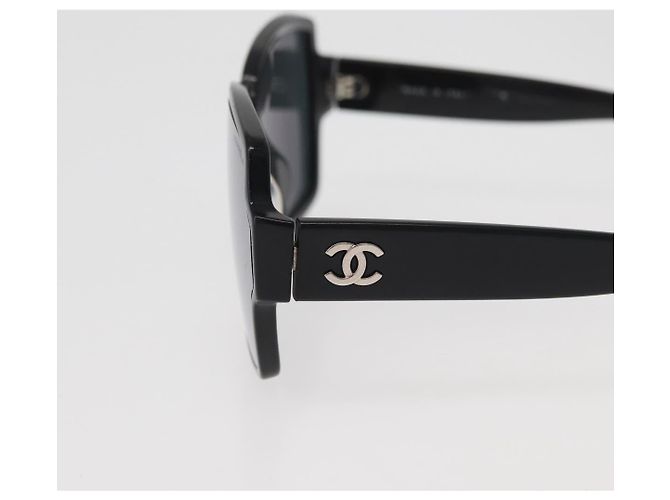 Lunettes de soleil CHANEL COCO Mark en plastique Noir 5385-A CC Auth BA11986 - vue 9
