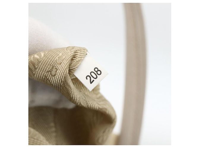 PRADA Borsa a Mano Nylon 2way Beige Oro Auth INZ076A D'oro - vista 27
