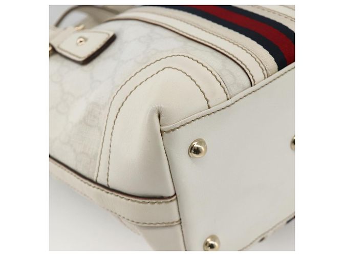 Gucci Borsa a mano Ophidia Sherry Line GG Supreme in PVC bianco e oro 153028 Auth YKZ923 D'oro - vista 13