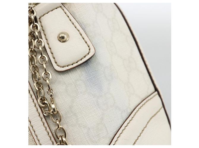 Gucci Borsa a mano Ophidia Sherry Line GG Supreme in PVC bianco e oro 153028 Auth YKZ923 D'oro - vista 15