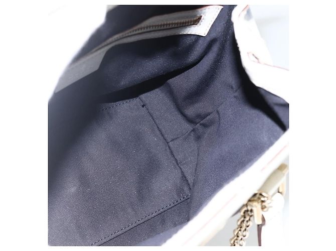 Gucci Borsa a mano Ophidia Sherry Line GG Supreme in PVC bianco e oro 153028 Auth YKZ923 D'oro - vista 19
