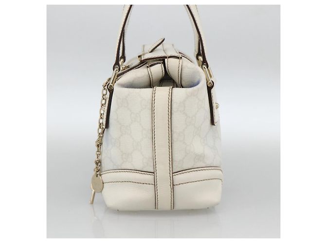 Gucci Borsa a mano Ophidia Sherry Line GG Supreme in PVC bianco e oro 153028 Auth YKZ923 D'oro - vista 5