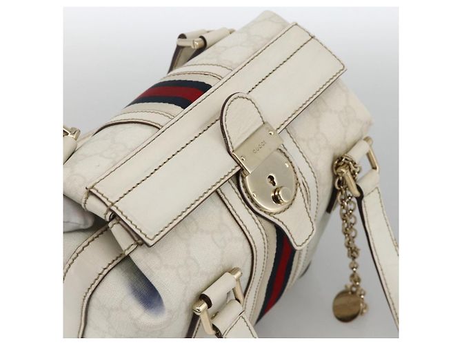 Gucci Borsa a mano Ophidia Sherry Line GG Supreme in PVC bianco e oro 153028 Auth YKZ923 D'oro - vista 6