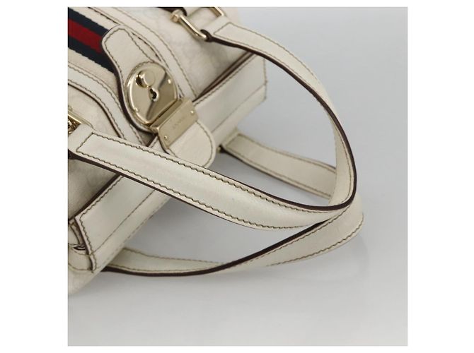 Gucci Borsa a mano Ophidia Sherry Line GG Supreme in PVC bianco e oro 153028 Auth YKZ923 D'oro - vista 7