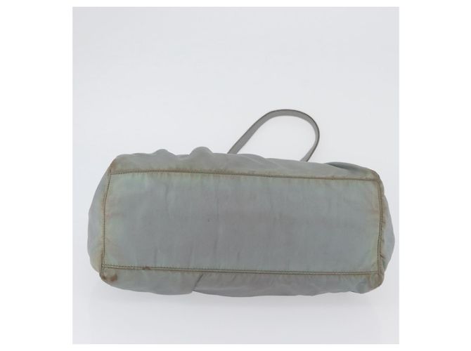 PRADA Borsa a Mano Nylon 2 in 1 Verde Argento Auth YKZ274 - vista 11