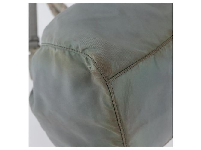 PRADA Borsa a Mano Nylon 2 in 1 Verde Argento Auth YKZ274 - vista 12