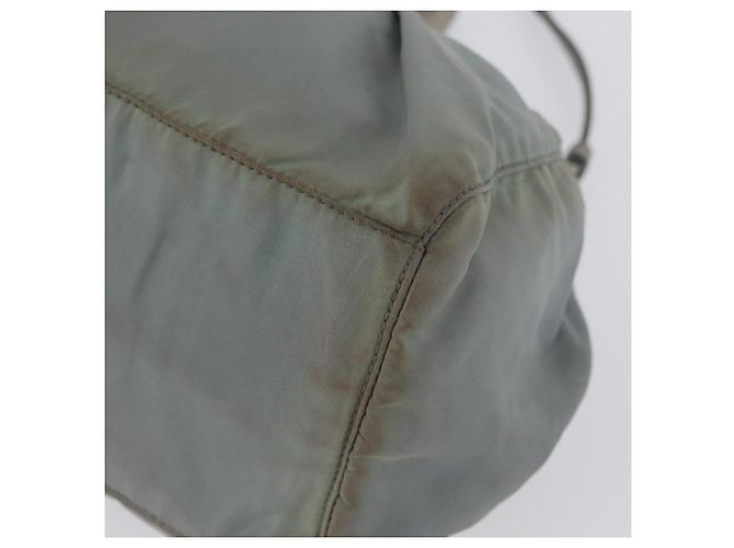 PRADA Borsa a Mano Nylon 2 in 1 Verde Argento Auth YKZ274 - vista 13