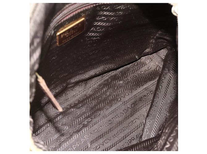 PRADA Borsa a Spalla con Catena Nylon Verde Oro Auth YKZ308 D'oro - vista 17