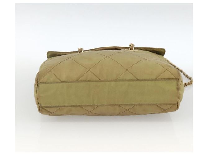 PRADA Borsa a Spalla con Catena Nylon Verde Oro Auth YKZ308 D'oro - vista 9