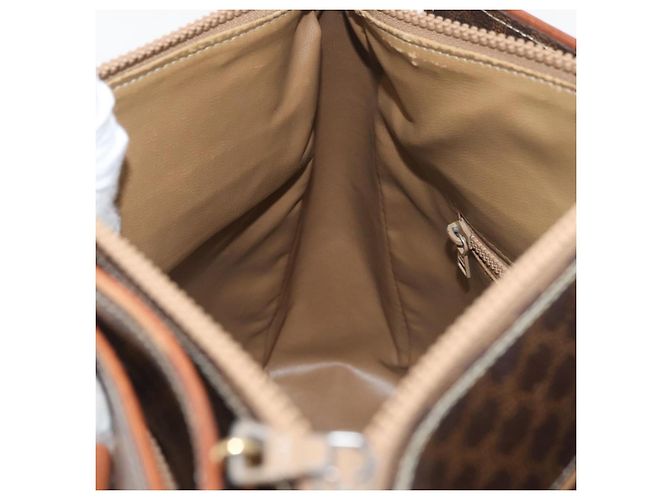 Céline Borsa a mano in tela Macadam CELINE in pelle PVC marrone oro Auth ka3666 D'oro - vista 19
