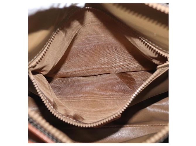 Céline Borsa a mano in tela Macadam CELINE in pelle PVC marrone oro Auth ka3666 D'oro - vista 21