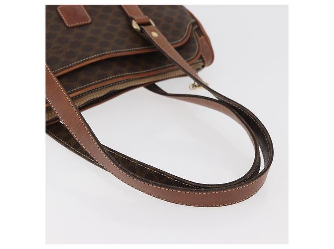 Céline Borsa a mano in tela Macadam CELINE in pelle PVC marrone oro Auth ka3666 D'oro - vista 7