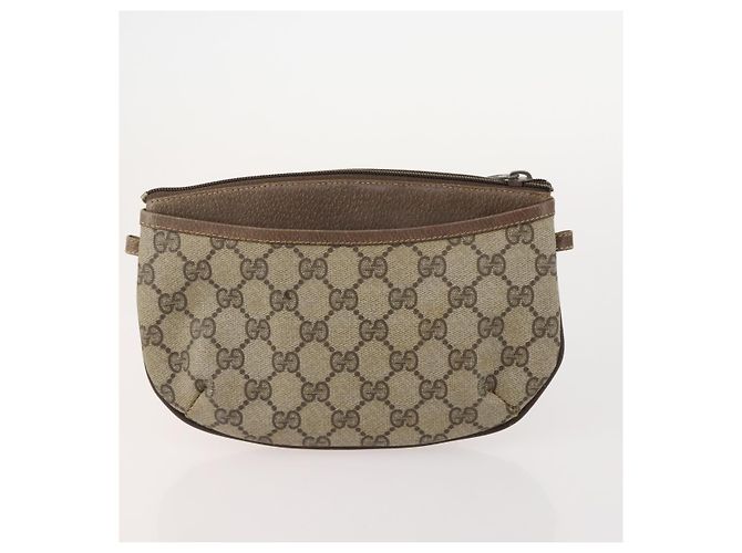 Bolso de Hombro GG Canvas Gucci PVC 5 Set Negro Beige Auth 174402 - vista 14