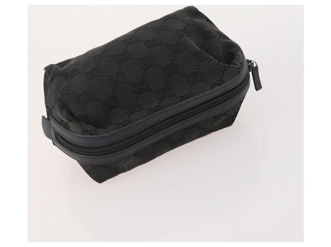 Bolso de Hombro GG Canvas Gucci PVC 5 Set Negro Beige Auth 174402 - vista 20