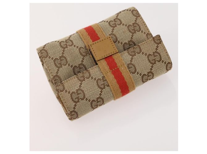 Bolso de Hombro GG Canvas Gucci PVC 5 Set Negro Beige Auth 174402 - vista 25