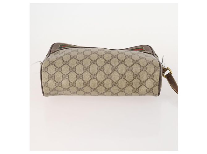 Bolso de Hombro GG Canvas Gucci PVC 5 Set Negro Beige Auth 174402 - vista 6