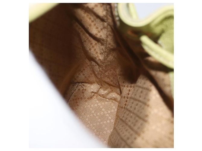 Bamboo Zaino in Bambù GUCCI Camoscio Verde Oro 003 2058 0030 Auth AMZ374 D'oro - vista 23